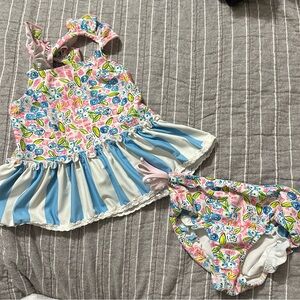 SweetHoney Floral Baby Dress with Bloomers